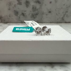EFFY white topaz stud earrings- NWT